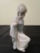 Lladro Hand Made Porcelain Girl w/ Staff