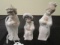 Lladro Hand Made Porcelain 3 Child Wisemen Various Heights