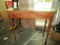 Wooden Serpentine Front Desk w/ 2 Drawers w/ Block/Spindle Legs