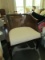 Wooden Curved Back Chair, Wicker Back, Curved Sides, Ground/Tapered Legs