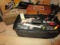 Fishing Tackle Boxes Lot - Plano, 1 Wooden, 1 Black Missing Top w/ Contents