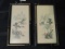 Pair - Chinese Silk Painting Hand Drawn Lake/Mountain Scenes