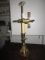 Brass Tall Twin-Arm Lamp Spindle Style