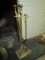 Fireplace Brass Poker, Tongs, Shovel on Stand