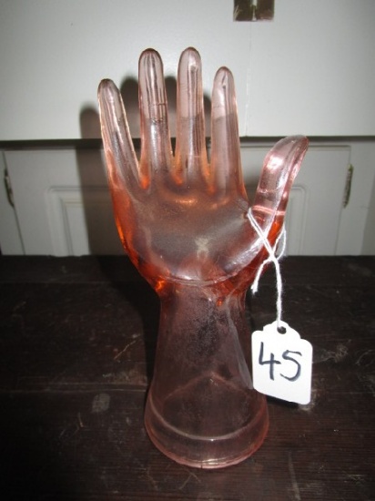 Amber Glass Raised Hand/Palm