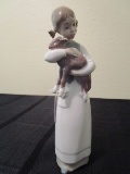 Lladro Hand Made Porcelain Girl w/ Goat