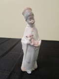 Lladro Hand Made Porcelain Girl w/ Crown/Toy