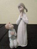 Lladro Hand Made Porcelain Boy/Girl Praying