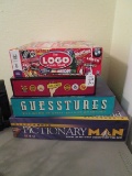 Lot - Games - The Logo Board Game, Quelf, Guesstrues, Dictionary Man