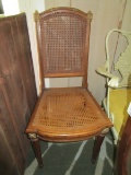 4 Misc. Wood Chairs, 1 Rose Carved Top w/ Upholstered Seat