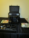 Miniature Singer Sewing Machine 110V in Carry Case w/ Accessories