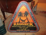 Redneck Vintage Fox Working Beach Club Wood Triangle Wall Mounted Sign