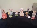6 Beatrix Potter Porcelain Décor Figurines Royal Albert Little Pig Robinson