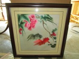 Koi Fish in Pond Stitch Art in Wooden Frame/Matt