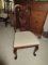 Wondercraft Inc. Queen Anne Style Chair w/ Upholstered Seat & Pierced Splat Back