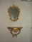 Molded Rococo Style Ornately Framed Wall Décor Mirror w/ Shelf