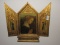 Florentine Religious Icon Triptych Madonna w/ Angels on Each Side Panel Intricate Design