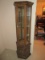 Lighted Curio w/ Mirrored Back & Glass Shelves w/ Base Panel Door