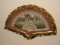 Beautiful Hand Fan Victorian Era Style People & Garden Scene