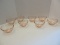 8 Cristal D'Arques-Durand Roseline Pink Swirl Optic Pattern Cereal Bowls