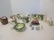 Lot - Bunny Rabbit Figurines, Cups, Creamer, Covered Sugar Bowl, Bell, Holly Pond Hill, Etc.
