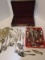 Lot - Misc. Stainless Steel Flatware, Silverware Chest
