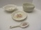 Lot - Vintage Bakerite Dinnerware Spoon, Bowl Dish, Floral & Fruit Basket Pattern