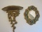 Lot - Syroco Wood Rococo Style Gilded Patina Wall Décor Shelf