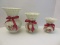 Set - 3 Formalities by Baum Bros. Victorian Rose Collection Lattice Work Vases