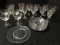 Lot - Crystal Iridescent Drapery Pattern Stemware, Vase & 7 5/8