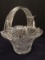 Imperial Crystal Center Handled Basket Diamond Point & File Design