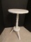 Painted White Pedestal Side Table