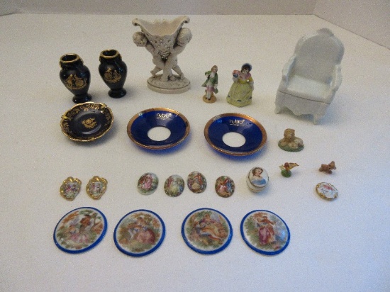 Lot - L. Artisan Cermiste L.H.Q. Limoges Porcelain 1 1/8" D Discs.