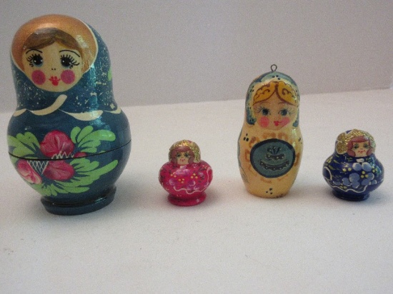 Lot - Hand Crafted/Painted Russian Nesting Dolls