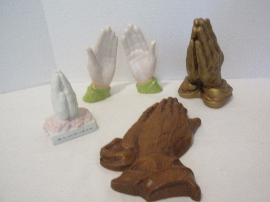 Lot - Religious Folding/Open Hands © 1989 Universal Statuary 7", Ceramic 6 1/4", Etc.