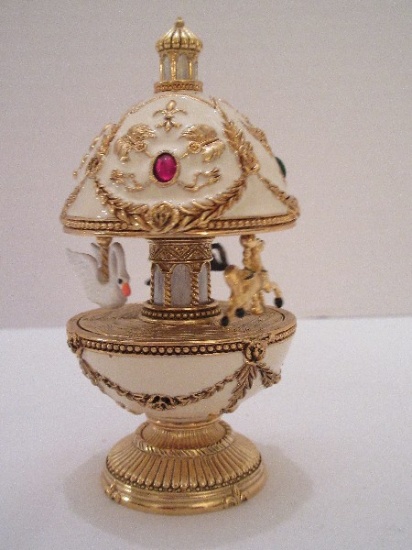 Faberge Style Egg Imperial Treasures III Collection by Joan Rivers "The Carousel Egg"