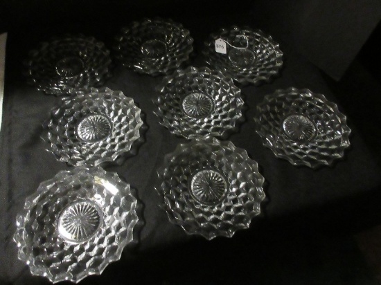 8 Fostoria American Clear Pattern 7" Salad Plates