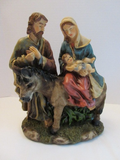 Kirklands "Flight To Egypt" Figurine Colorfully Hand Painted w/ Box