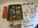 Lot - Misc. Stainless & Silverplated Flatware