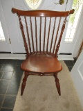 Nichols & Stone Co. Cherry Curved Spindle Fiddle Back Chair