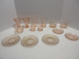 Lot - Pink Depression Glass 4 5/8