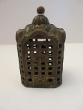 Vintage Building Cast Iron Coin Bank