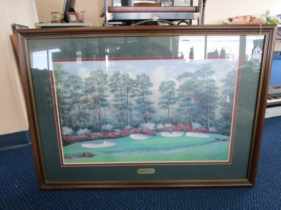 Augusta 13th Golf Lithograph by Charlie Beck 398/1950 Limited Edition