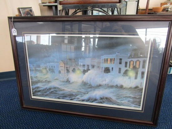 "The Storm" by Jim Booth Classic Edition Print in Bead Wood Frame/Matt