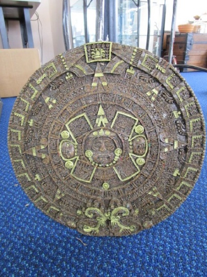 Aztec Wheel Resin/Gilted Wall Mounted Décor