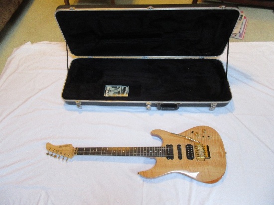 Scarce Fernandes Elite Sustainer Guitar Gold Tone Hardware w/ Case