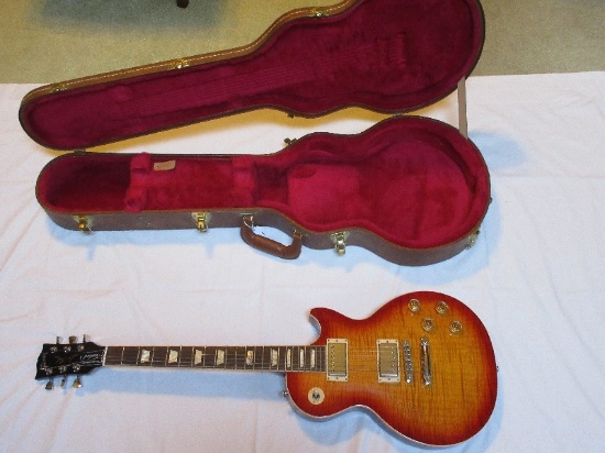 Rare 120th Anniversary Les Paul Standard Gibson Brand Guitar Flame Top Tiger Sunburst