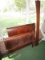 Wooden Sleigh Style Head/Footboard w/ Wood Rails, Curled Arms/Sides