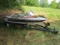 Dixie SC-9786-AG Speedboat on Black Metal Boat Trailer