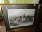 Berry Pickers Print Picture in Large Gilted Ornate Frame/Matt